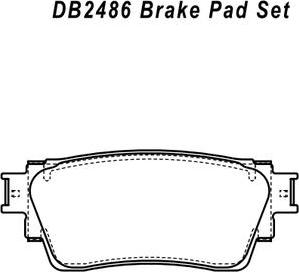 BENDIX DB2486 GCT - Тормозные колодки, дисковые, комплект autodnr.net