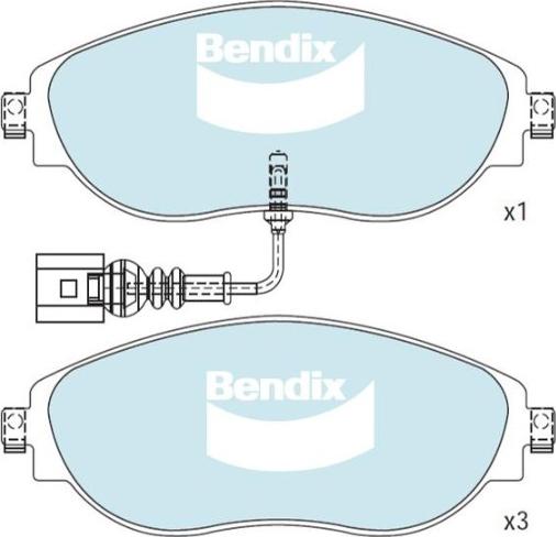 BENDIX DB2513 GCT - Тормозные колодки, дисковые, комплект autodnr.net