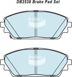 BENDIX DB2538 MKT - Гальмівні колодки, дискові гальма autocars.com.ua