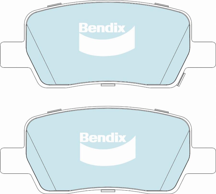 BENDIX DB2643 4WD - Гальмівні колодки, дискові гальма autocars.com.ua