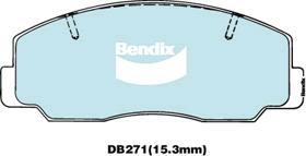 BENDIX DB271 GCT - Гальмівні колодки, дискові гальма autocars.com.ua