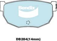 BENDIX DB284 GCT - Тормозные колодки, дисковые, комплект autodnr.net