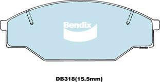 BENDIX DB318 4WD - Тормозные колодки, дисковые, комплект autodnr.net