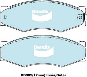 BENDIX DB382 GCT - Тормозные колодки, дисковые, комплект autodnr.net