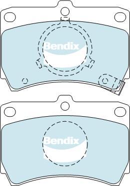 BENDIX DB406 MKT - Тормозные колодки, дисковые, комплект autodnr.net