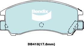 BENDIX DB418 MKT - Гальмівні колодки, дискові гальма autocars.com.ua