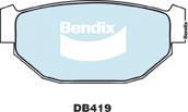 BENDIX DB419 GCT - Гальмівні колодки, дискові гальма autocars.com.ua
