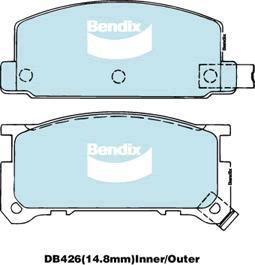 BENDIX DB426 GCT - Тормозные колодки, дисковые, комплект autodnr.net