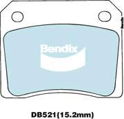 BENDIX DB521 GCT - Тормозные колодки, дисковые, комплект autodnr.net