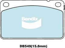 BENDIX DB549 GCT - Тормозные колодки, дисковые, комплект autodnr.net