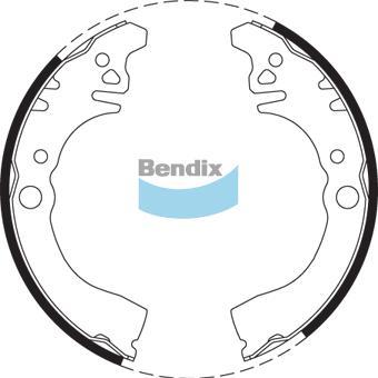 BENDIX DS0034 - Комплект тормозных колодок, барабанные avtokuzovplus.com.ua