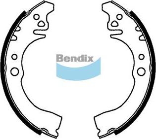 BENDIX DS0042 - Комплект тормозных колодок, барабанные autodnr.net