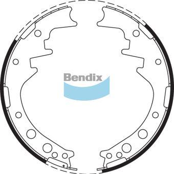 BENDIX DS2259 - Комплект тормозных колодок, барабанные avtokuzovplus.com.ua