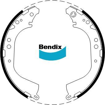 BENDIX DS2280 - Комплект тормозных колодок, барабанные autodnr.net