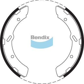 BENDIX DS6653 - Комплект тормозных колодок, барабанные autodnr.net