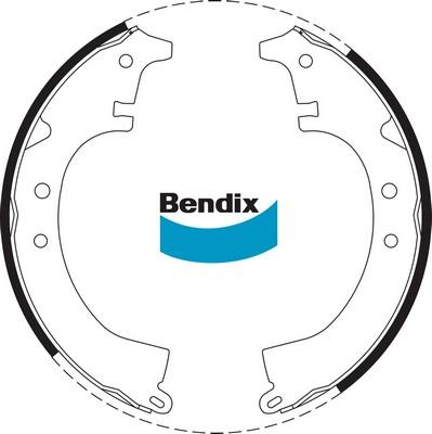 Bendix-AU BS1358 - Комплект гальм, барабанний механізм autocars.com.ua