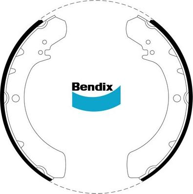 Bendix-AU BS1407 - Комплект гальм, барабанний механізм autocars.com.ua