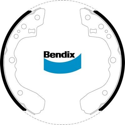 Bendix-AU BS1409 - Комплект тормозных колодок, барабанные autodnr.net