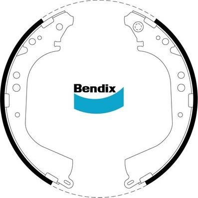 Bendix-AU BS1414 - Комплект гальм, барабанний механізм autocars.com.ua