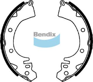 Bendix-AU BS1592 - Комплект тормозных колодок, барабанные autodnr.net