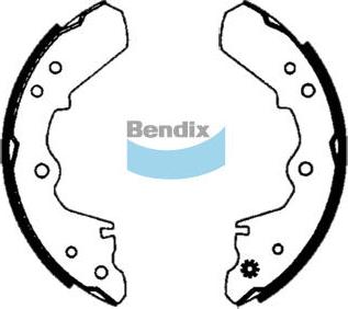 Bendix-AU BS1595 - Комплект тормозных колодок, барабанные autodnr.net