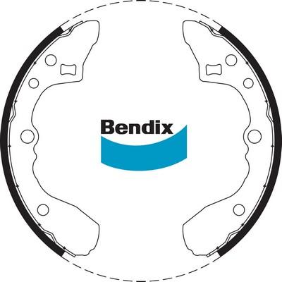 Bendix-AU BS1604 - Комплект тормозных колодок, барабанные autodnr.net