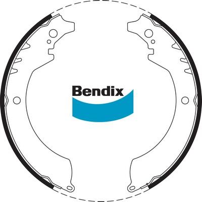 Bendix-AU BS1607 - Комплект тормозных колодок, барабанные autodnr.net
