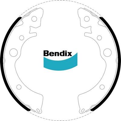 Bendix-AU BS1610 - Комплект тормозных колодок, барабанные autodnr.net