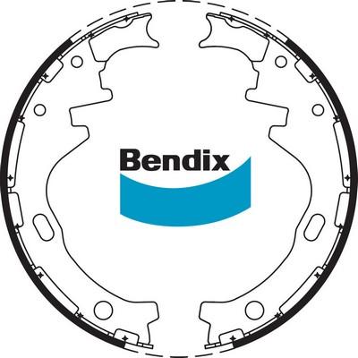 Bendix-AU BS1612 - Комплект тормозных колодок, барабанные autodnr.net