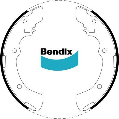 Bendix-AU BS1653 - Комплект гальм, барабанний механізм autocars.com.ua