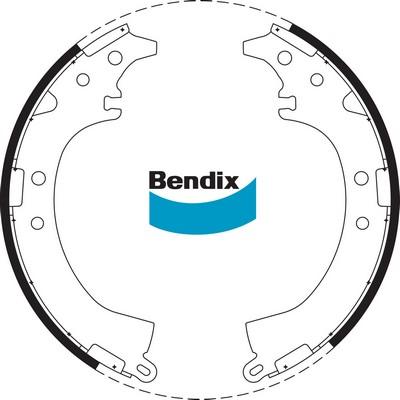 Bendix-AU BS1659 - Комплект тормозных колодок, барабанные autodnr.net