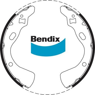Bendix-AU BS1664 - Комплект гальм, барабанний механізм autocars.com.ua