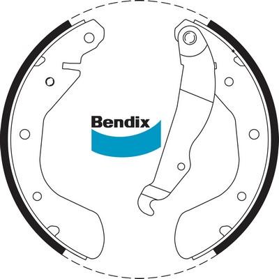 Bendix-AU BS1710 - Комплект гальм, барабанний механізм autocars.com.ua