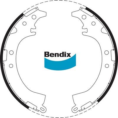 Bendix-AU BS1747 - Комплект гальм, барабанний механізм autocars.com.ua