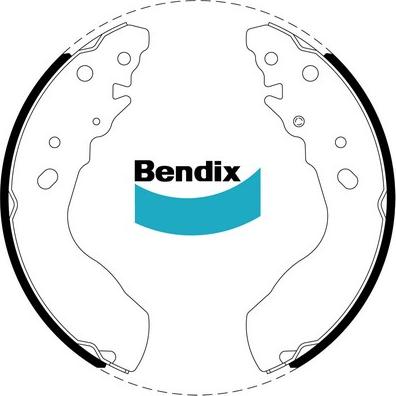 Bendix-AU BS1758 - Комплект гальм, барабанний механізм autocars.com.ua