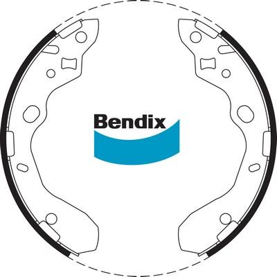 Bendix-AU BS1771 - Комплект тормозных колодок, барабанные autodnr.net