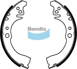 Bendix-AU BS1795 - Комплект тормозных колодок, барабанные autodnr.net