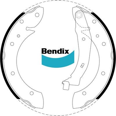 Bendix-AU BS1805 - Комплект гальм, барабанний механізм autocars.com.ua