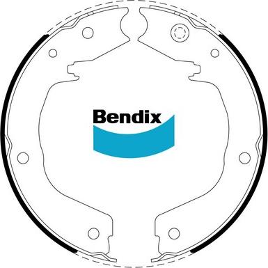 Bendix-AU BS1860 - Комплект гальм, ручник, парковка autocars.com.ua