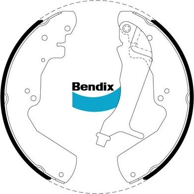 Bendix-AU BS1892 - Комплект гальм, барабанний механізм autocars.com.ua