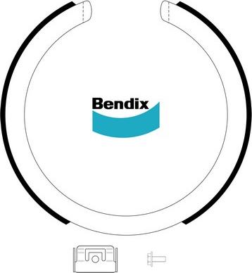 Bendix-AU BS3216 - Комплект гальм, ручник, парковка autocars.com.ua