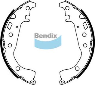 Bendix-AU BS5004 - Комплект гальм, барабанний механізм autocars.com.ua