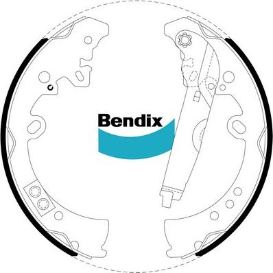 Bendix-AU BS5008 - Комплект гальм, барабанний механізм autocars.com.ua