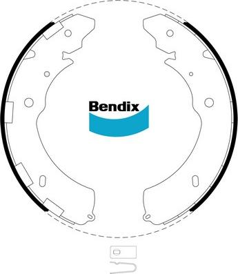 Bendix-AU BS5018 - Комплект гальм, барабанний механізм autocars.com.ua