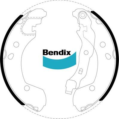 Bendix-AU BS5060 - Комплект гальм, барабанний механізм autocars.com.ua