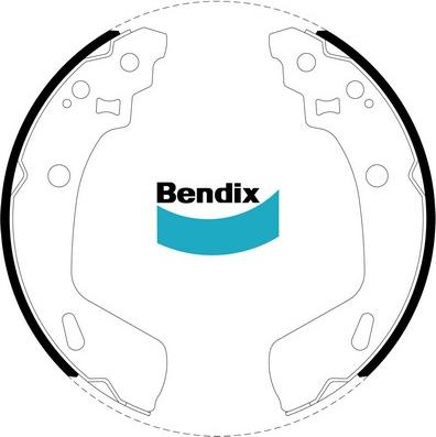 Bendix-AU BS5057 - Комплект гальм, барабанний механізм autocars.com.ua