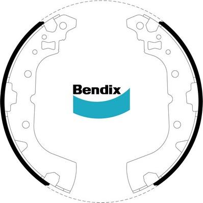 Bendix-AU BS5110 - Комплект гальм, барабанний механізм autocars.com.ua