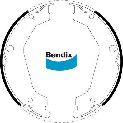 Bendix-AU BS5253 - Комплект тормозов, ручник, парковка autodnr.net