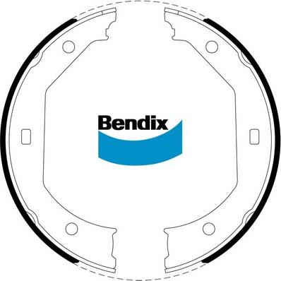 Bendix-AU BS5255 - Комплект гальм, ручник, парковка autocars.com.ua