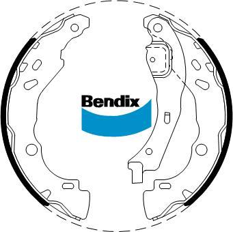 Bendix-AU BS5259 - Комплект тормозных колодок, барабанные autodnr.net